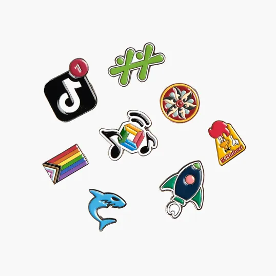 Diestruck Soft Enamel Lapel Pins, 3/4" x 3/4"