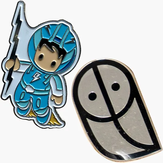 Diestruck Soft Enamel Lapel Pin, 1" x 1"