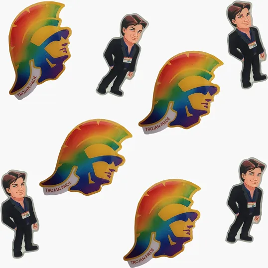 Custom Stainless Steel Lapel Pins, 3/4" x 3/4"
