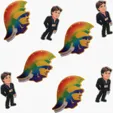 Custom Stainless Steel Lapel Pins, 3/4" x 3/4"