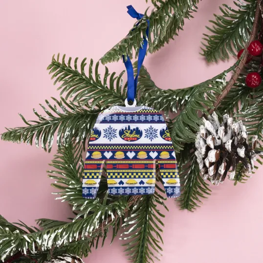 Stainless Steel Custom Ornament with Epoxy Dome, 3"