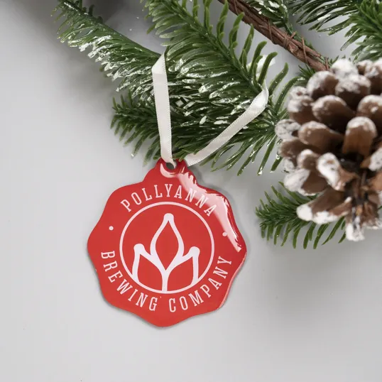 Stainless Steel Custom Ornament with Epoxy Dome, 2"