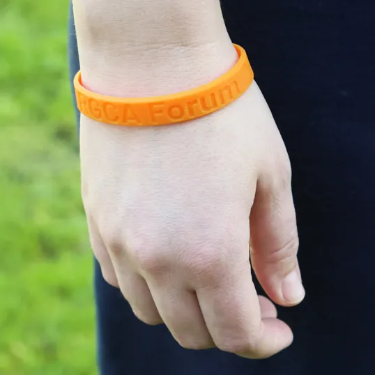 Debossed Silicone Bracelets, 12mm