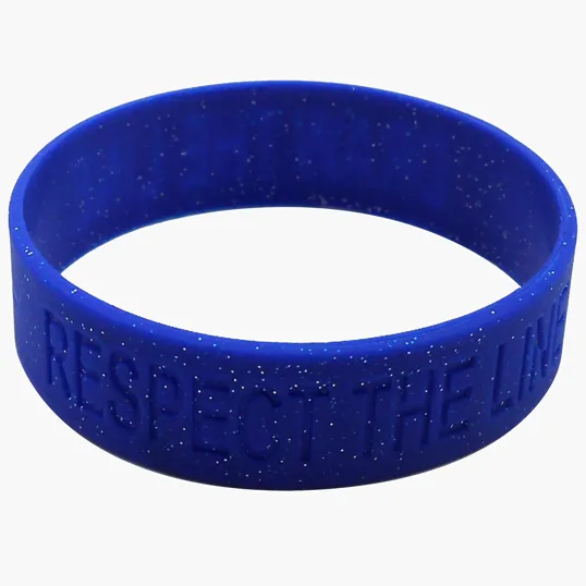 Debossed Silicone Bracelets, 25mm