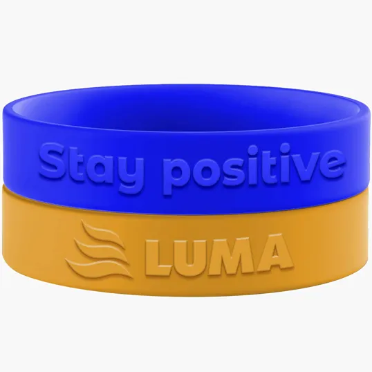 Embossed Silicone Bracelets, 25mm