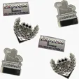 Diestruck Sandblasted Lapel Pins, Copper/Brass 3/4" x 3/4"