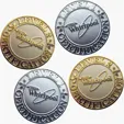 Diestruck Sandblasted Lapel Pins, Copper/Brass 1" x 1"