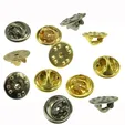 Diestruck Sandblasted Lapel Pins, Copper/Brass 1 1/4" — view 6