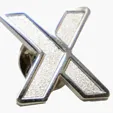 Diestruck Sandblasted Lapel Pins: 3/4" W x 3/4" H