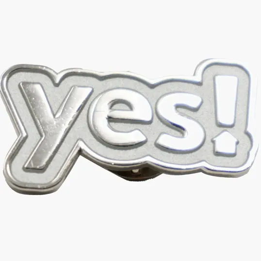 Diestruck Sandblasted Iron Lapel Pin, 1 1/4"