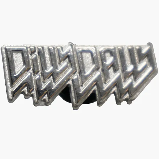 Diestruck Sandblasted Iron Lapel Pin, 1 1/2"