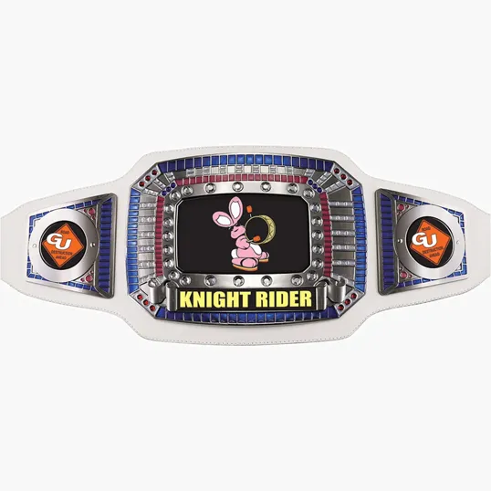 Champion Custom Championship Belt, White-Silver