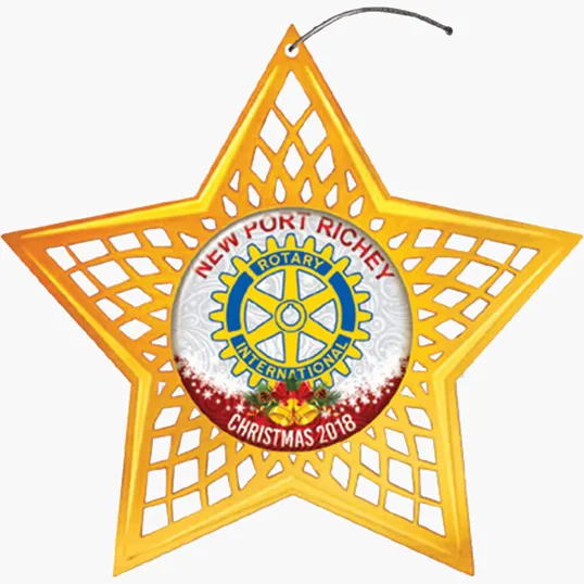 Gold Star Brass Ornament