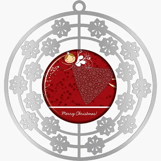 Snowflake Rings Brass Ornament, 3" Diameter