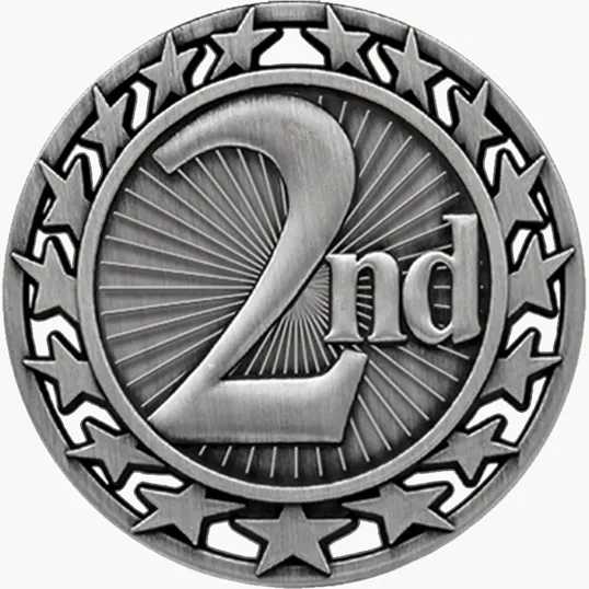 Stock Star Sports Medals: 2nd Place