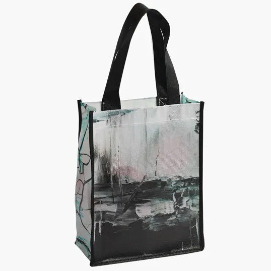 Laminated Non Woven Polypropylene Tote, 8" x 10" x 4"