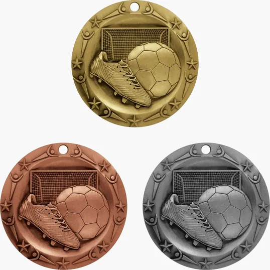 Stock World Class Sports & Academic Medals: Soccer