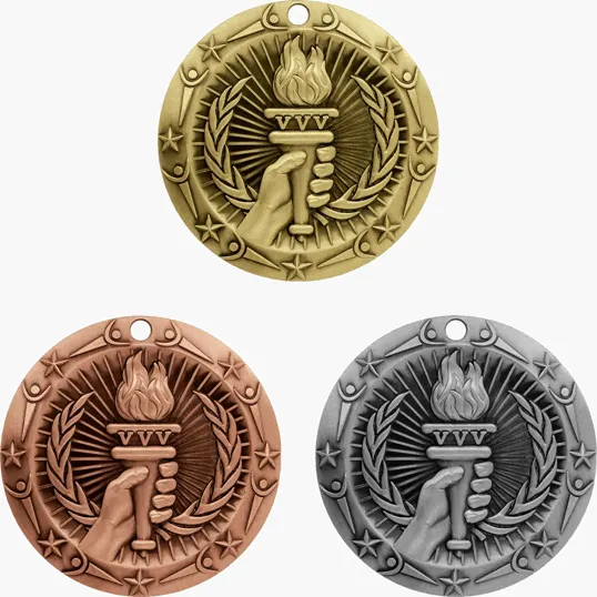Victory Stock Sports & Academic Medal, Antique Brass