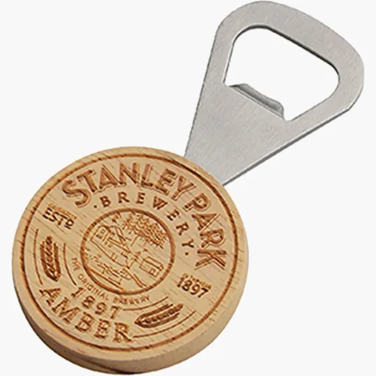 Wood Bottle Opener with Round Handle
