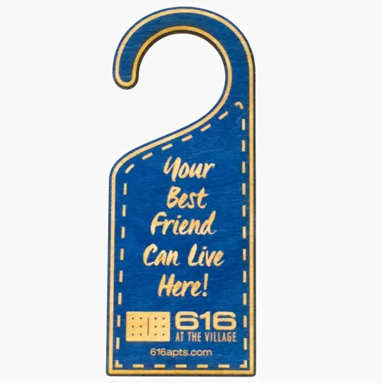 Custom Wood Door Hangers, 1-Sided