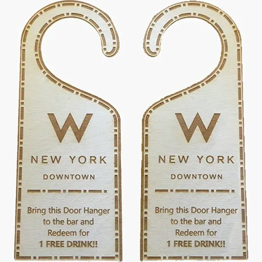 Custom Wood Door Hangers, 2-Sided