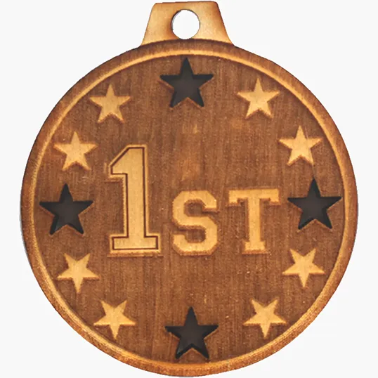 Wood Medals, 3 1/2" Square
