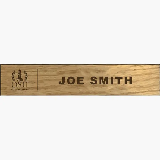 Oak Wood Name Bar