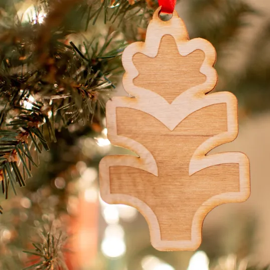 Wood Ornament, 4" x 4"