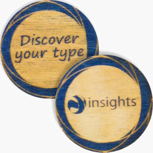 Wood Poker Chips with Two-Sided Imprint