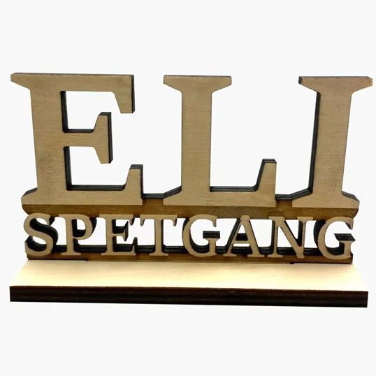 Standing Wood Sign, 4" x 4"