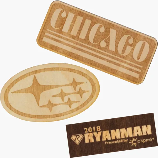 Wood Stickers, 1" W x 1" H