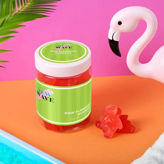 Pink Flamingo Gummies, Large Jar