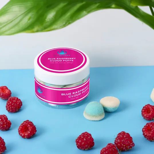 Blue Raspberry Cloud Puffs Small Jar