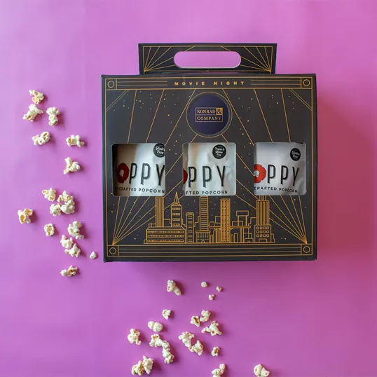 Movie Night Artisan Popcorn Gift Box, 3-Pack