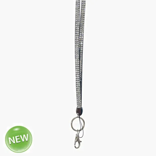 Rhinestone Lanyard with Three Attachments