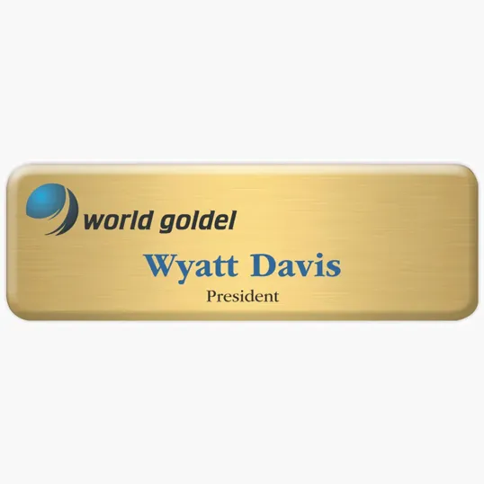 Aspen Metal Name Badge