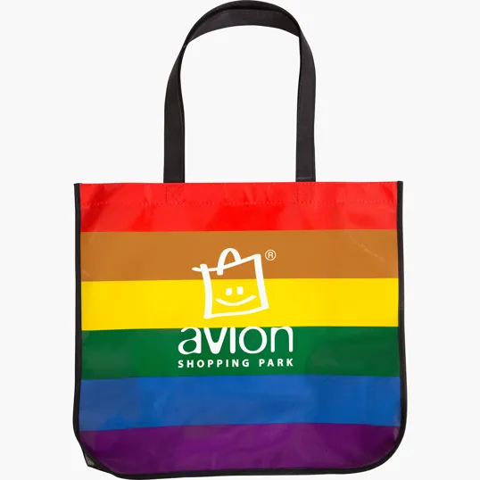 Beacon Large Rainbow Laminated Tote Bag