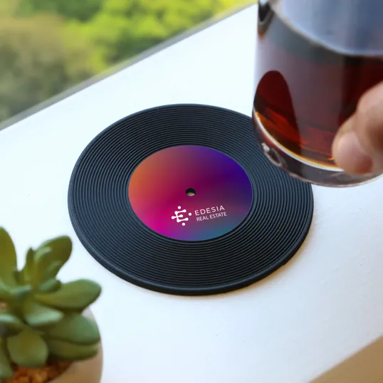 Vintage Record Coaster in PVC