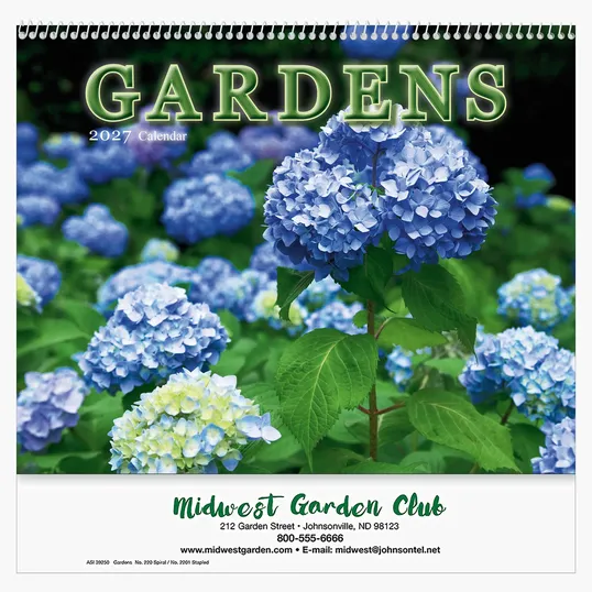 Gardens Wall Calendar, 2027 Spiral Bound 13-Month