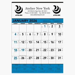 Picture For Commercial Contractor Calendar: Blue & Black 2026