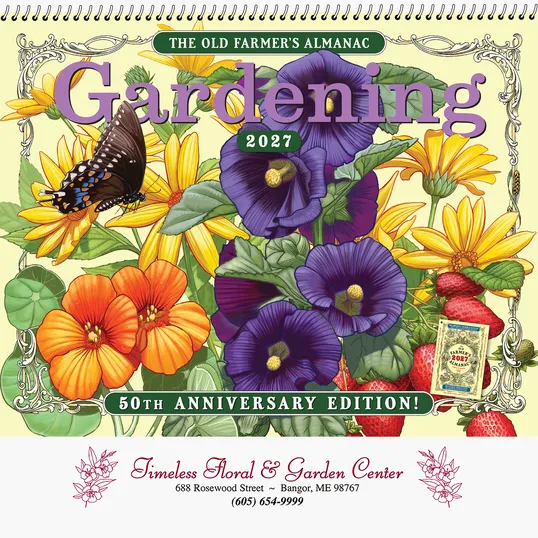 The Old Farmer's Almanac® Gardening 2027 Spiral-Bound Wall Calendar