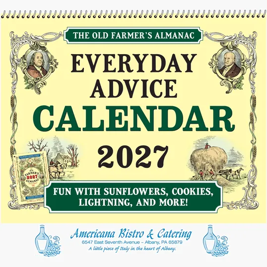 The Old Farmer's Almanac® Everyday Advice 2027 Spiral-Bound Wall Calendar