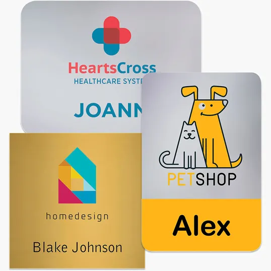 Beacon Charleston Plastic Name Badge, Custom Sized