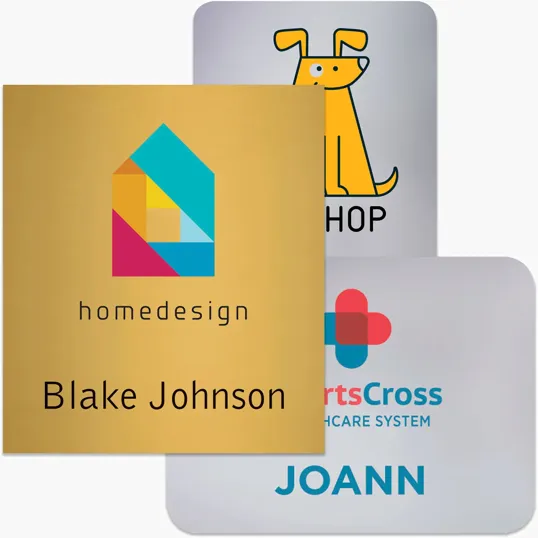 Beacon Charleston Plastic Name Badge, Custom Sized