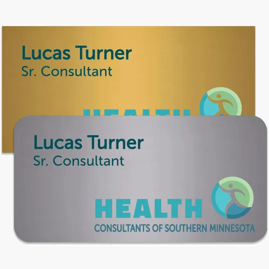 Beacon Charleston Plastic Name Badge, 1.5" x 3"