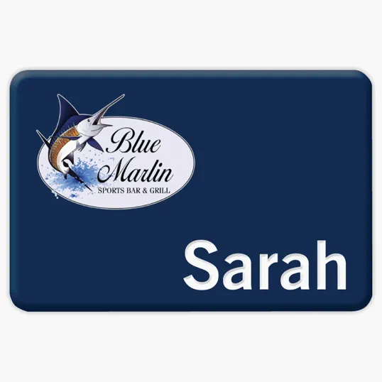 Beacon Chicago Plastic Standard Name Badge, 2" x 3"