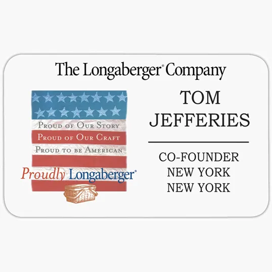 Beacon Fort Worth Plastic Name Badge, 6-9 Sq In