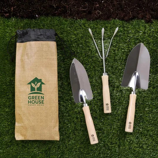 Evergreen 3-Piece Garden Tool Set with Laminated Bag