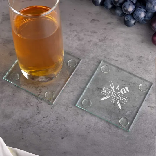 Beacon Square Glass Coasters, Single