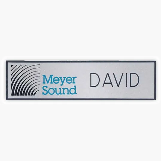 Hollywood Metallic 2-Ply Plastic Name Badge, Custom Sized
